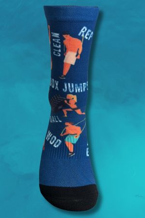 Workout Terms Fitness Crew Socks